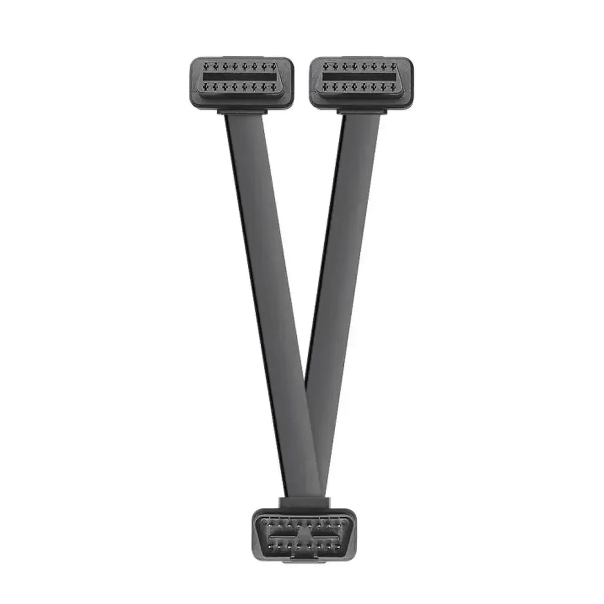Kabel rozszerzający i splitter OBD2 16-pinowy płaski 2-częściowy (30 cm) | Interface