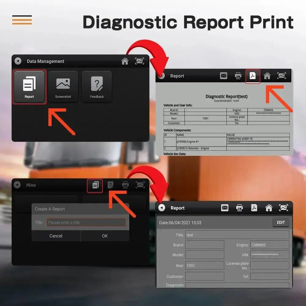 Ancel HD3100 Ciężarówka Tester diagnostyczny