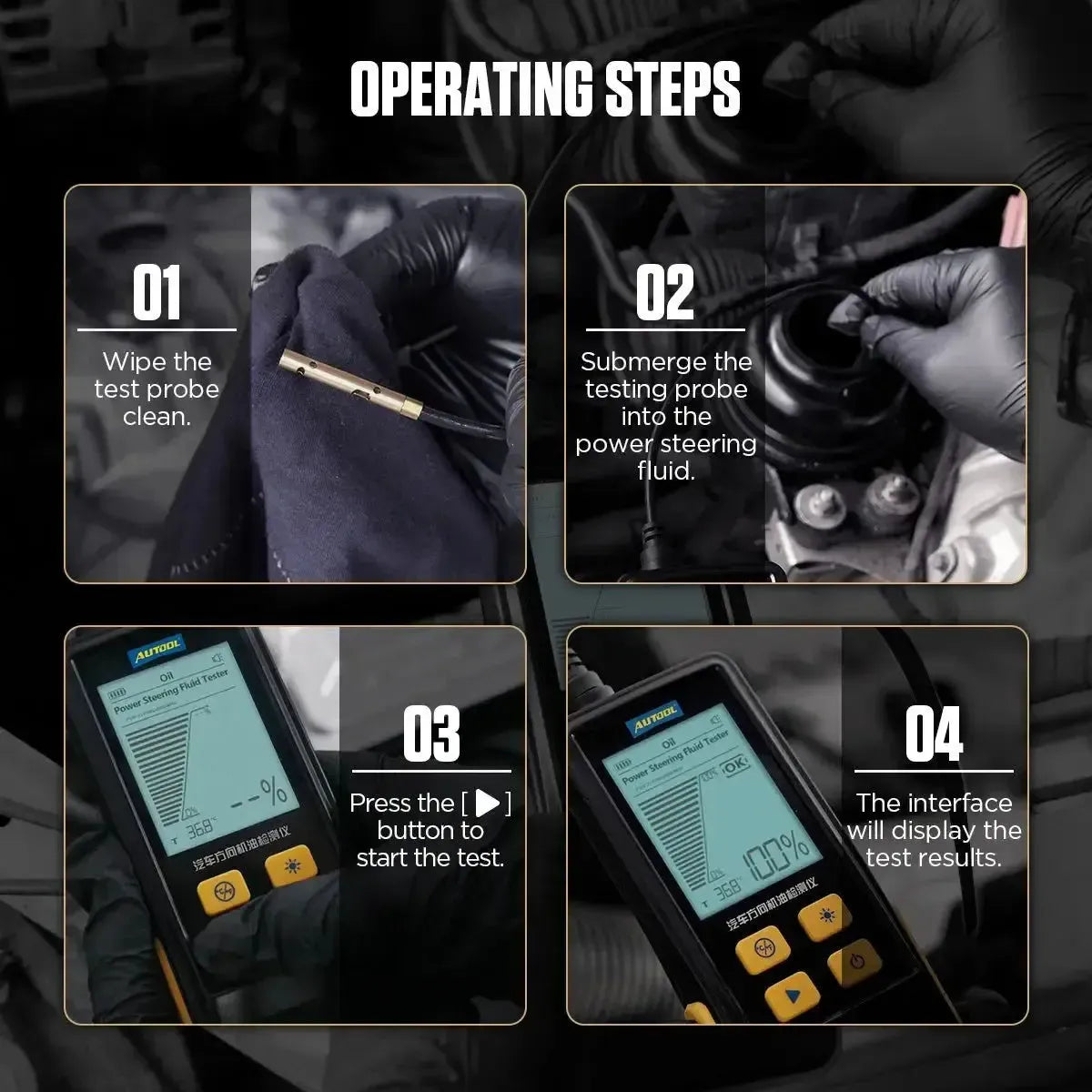 Autool AS507 | Tester płynu wspomagania kierownicy