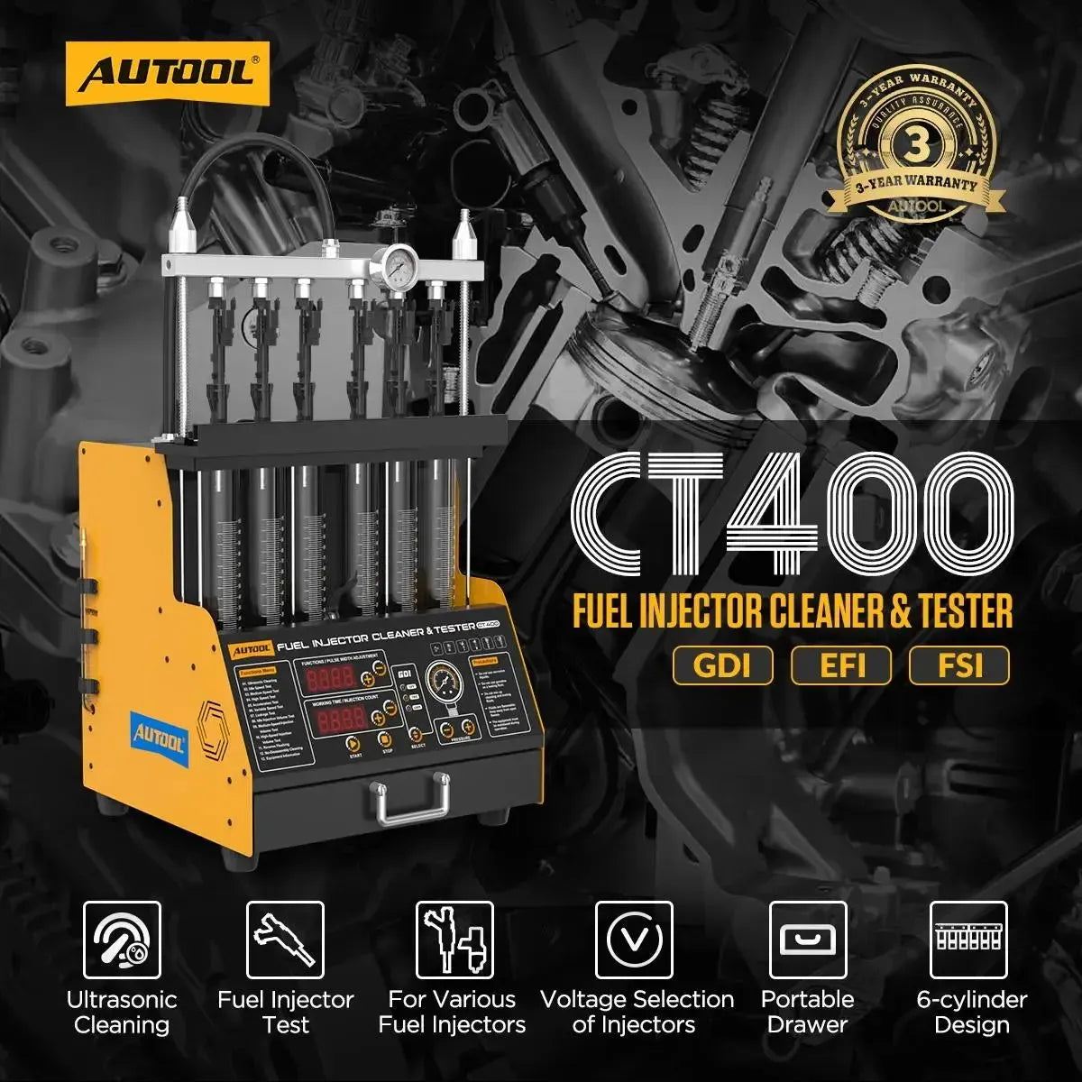 Autool CT400 | Tester wtryskiwaczy
