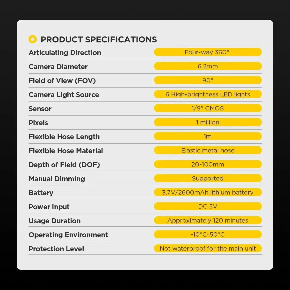 Autool SVB303 | Kamera inspekcyjna (6.2 mm)