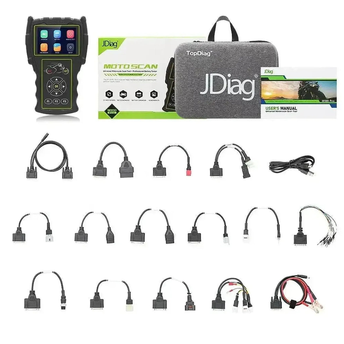 JDiag M100 Pro Full Motorfiets Uitleesapparaat