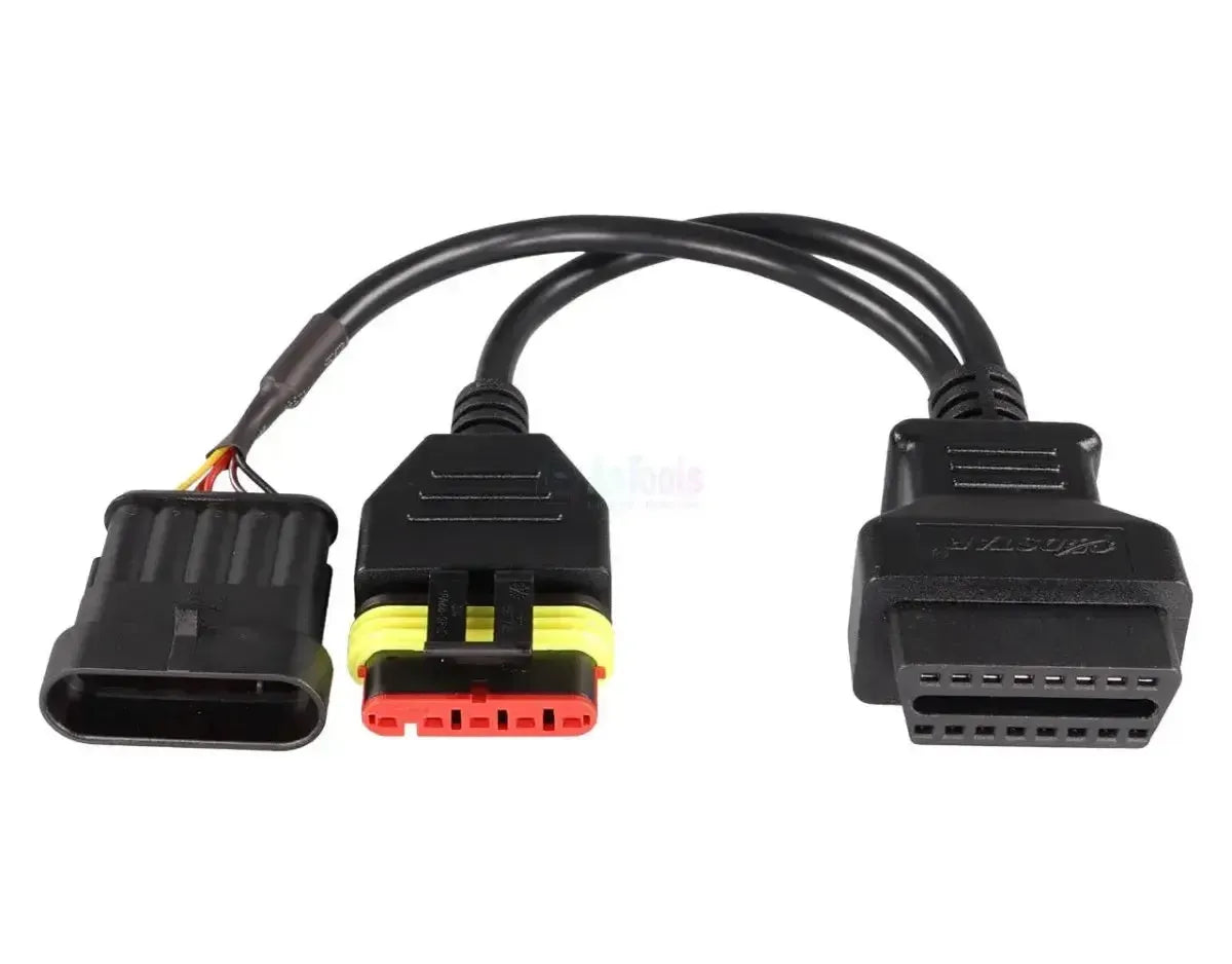 OBDSTAR (M047) | Vespa 5+5-pinowy OBD – 16-pinowy OBD2 Kabel adapter | Motocykl