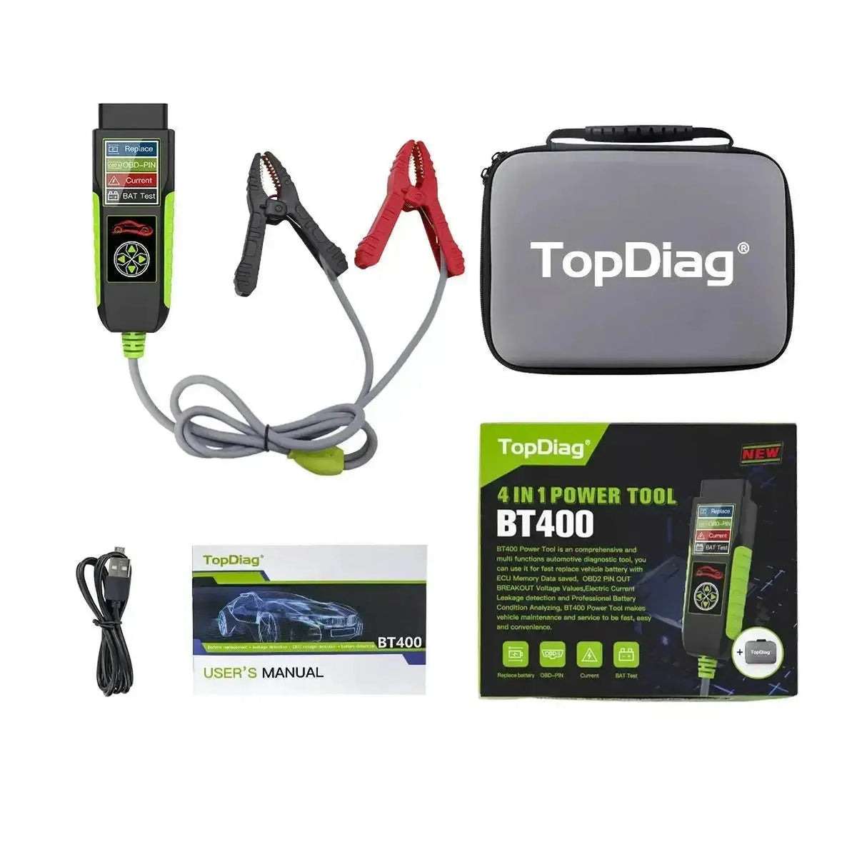 TopDiag BT400 Multifunkcyjny | Tester Akumulatora