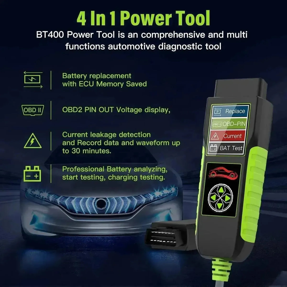 TopDiag BT400 Multifunkcyjny | Tester Akumulatora