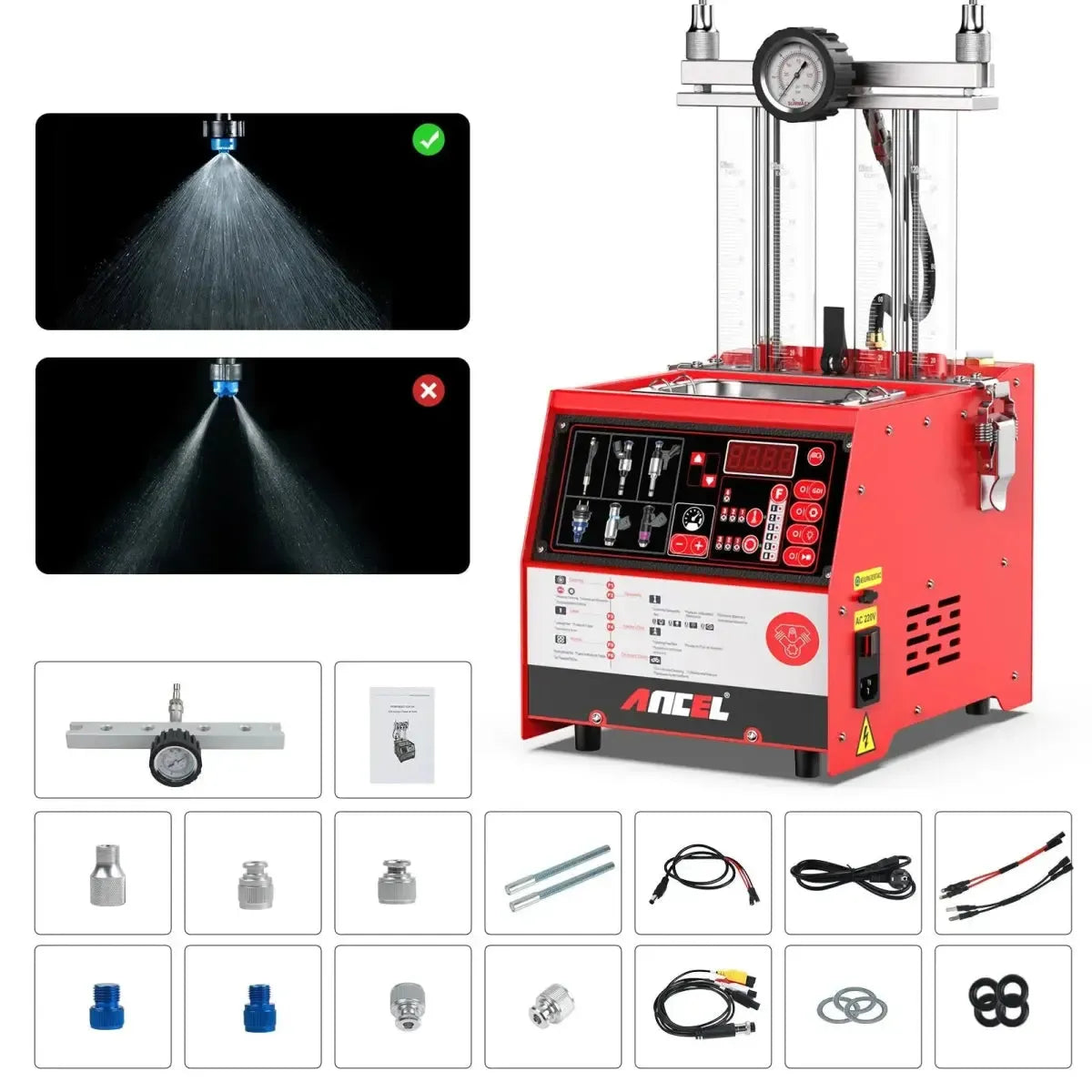 Ancel AJ400 GDI Benzynowy Tester Wtryskiwaczy