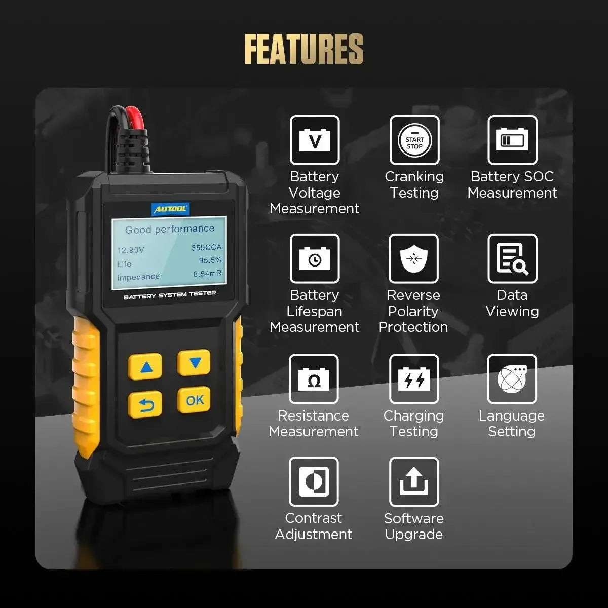 Autool BT360 | Tester akumulatora