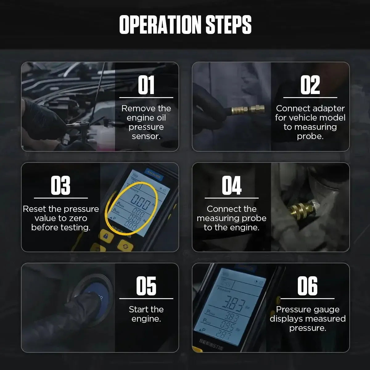 Autool PT620 | Tester ciśnienia oleju