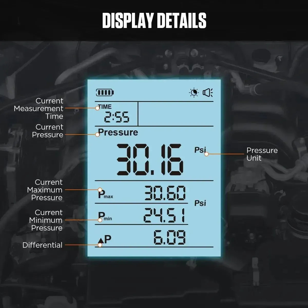 Autool PT630 | Tester ciśnienia paliwa