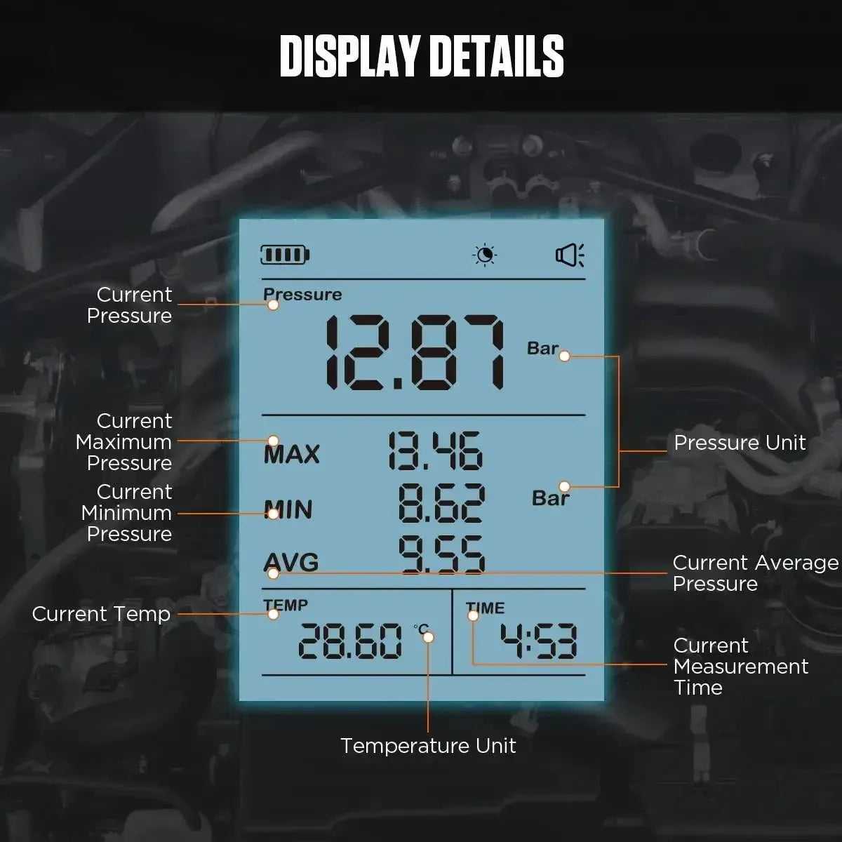 Autool PT635 | Tester ciśnienia paliwa