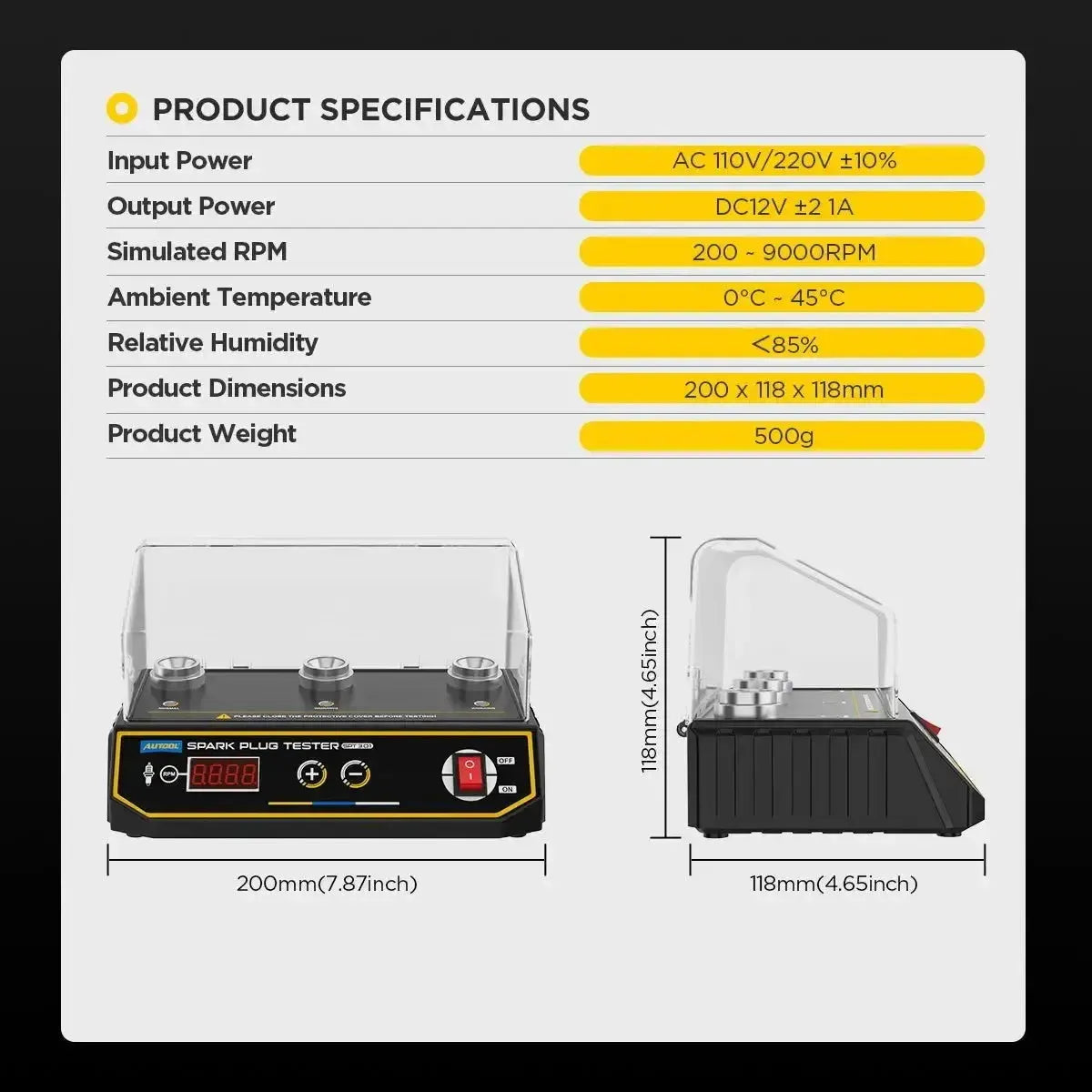 Autool SPT301 | Tester świec zapłonowych