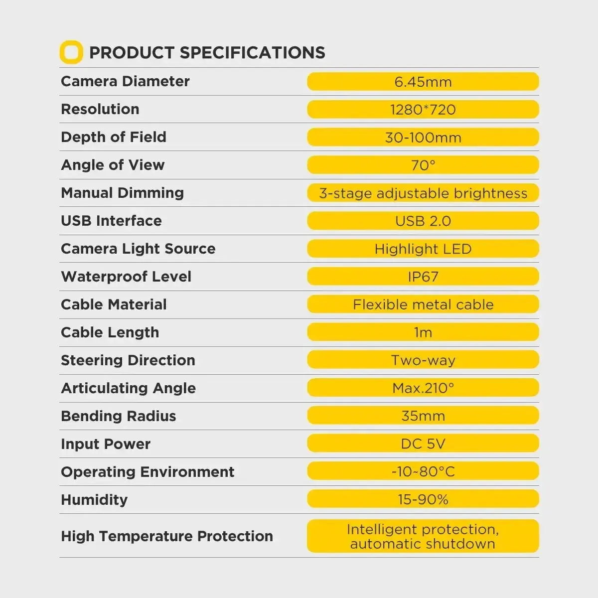 Autool SVB302 | Kamera inspekcyjna (6.35 mm)