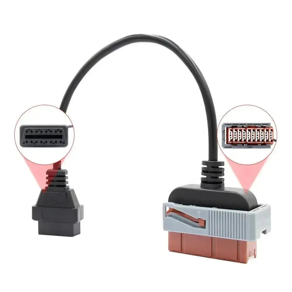 Citroën/Peugeot 30-pins OBD1 – 16-pins OBD2 Kabel adapter | Personenauto