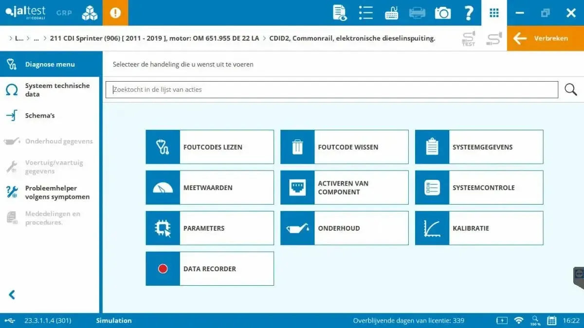 Jaltest LCV (Lekki pojazd użytkowy) Tester diagnostyczny