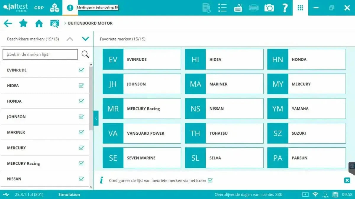 Jaltest Marine (Zewnętrzny silnik zaburtowy) Tester diagnostyczny