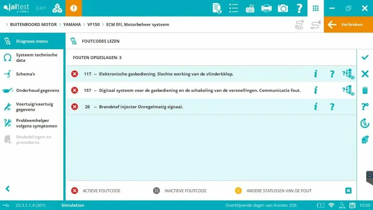 Jaltest Marine (Zewnętrzny silnik zaburtowy) Tester diagnostyczny