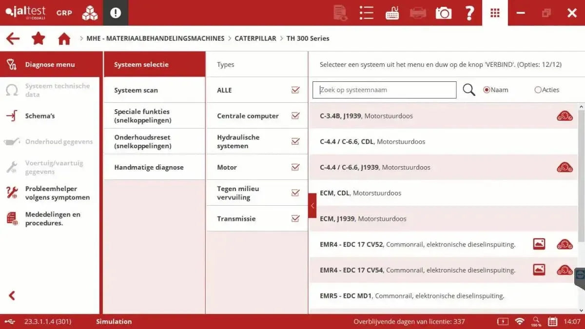 Jaltest MHE (Material Handling Equipment) Tester diagnostyczny