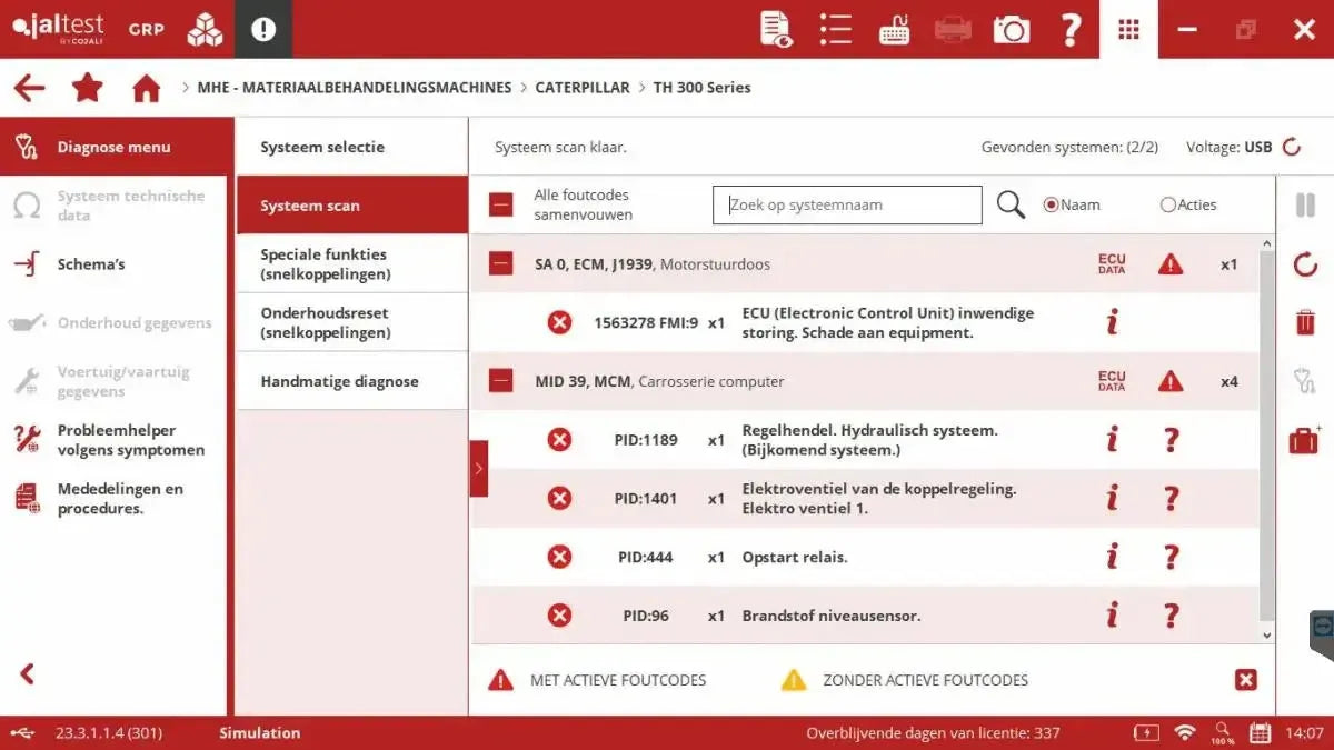 Jaltest MHE (Material Handling Equipment) Tester diagnostyczny