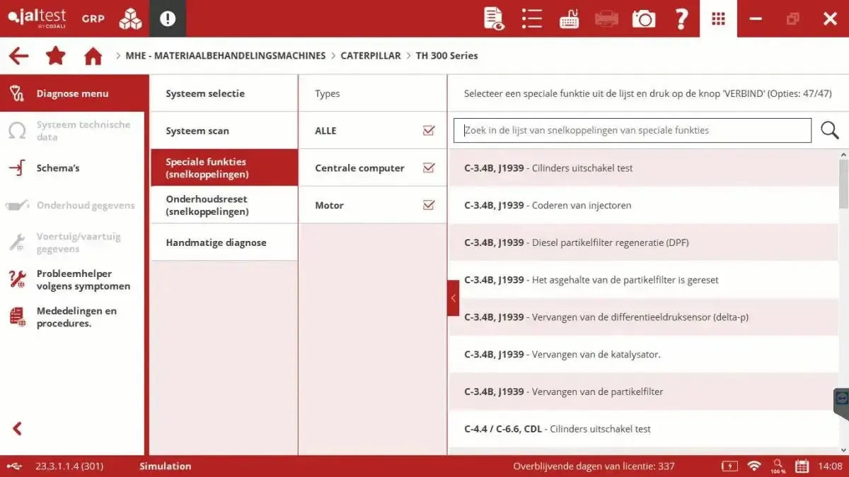 Jaltest MHE (Material Handling Equipment) Tester diagnostyczny