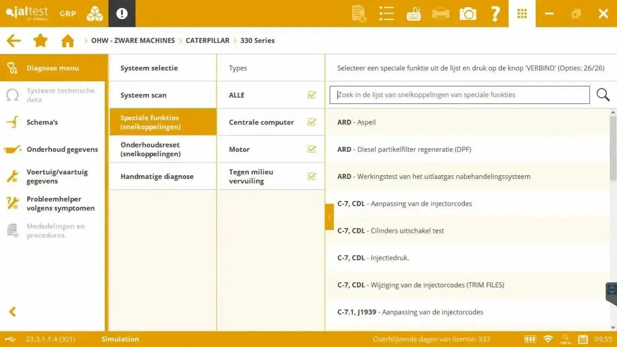Jaltest Maszyny zamiatające Tester diagnostyczny
