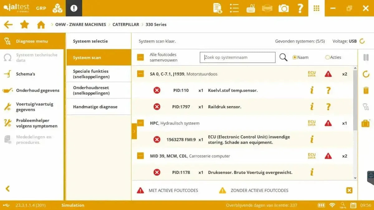 Jaltest Maszyny zamiatające Tester diagnostyczny