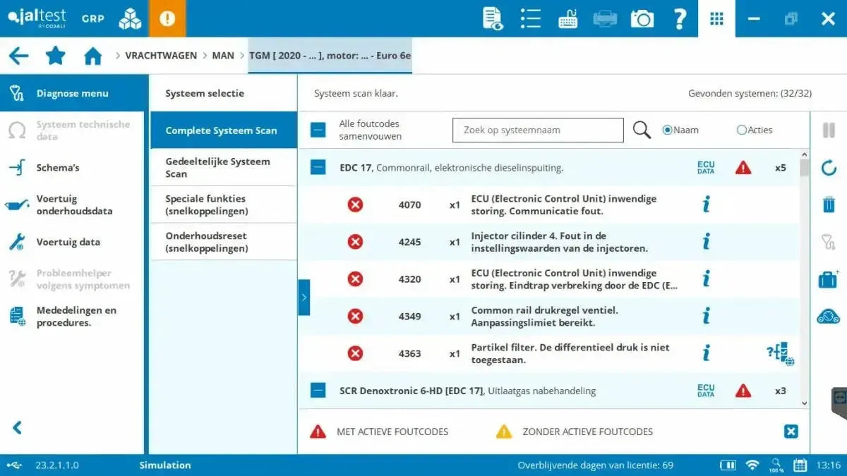 Jaltest Ciężarówka Tester diagnostyczny
