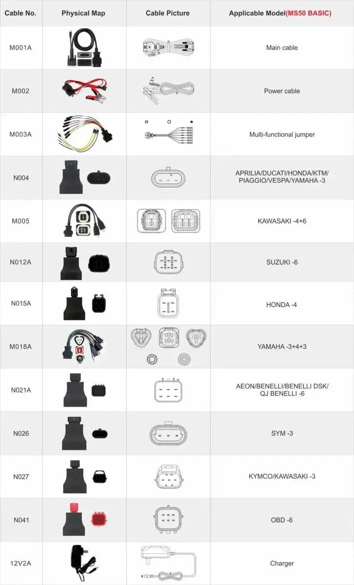OBDSTAR MS50 Basic | Tester diagnostyczny | Snorfiets/Motocykl