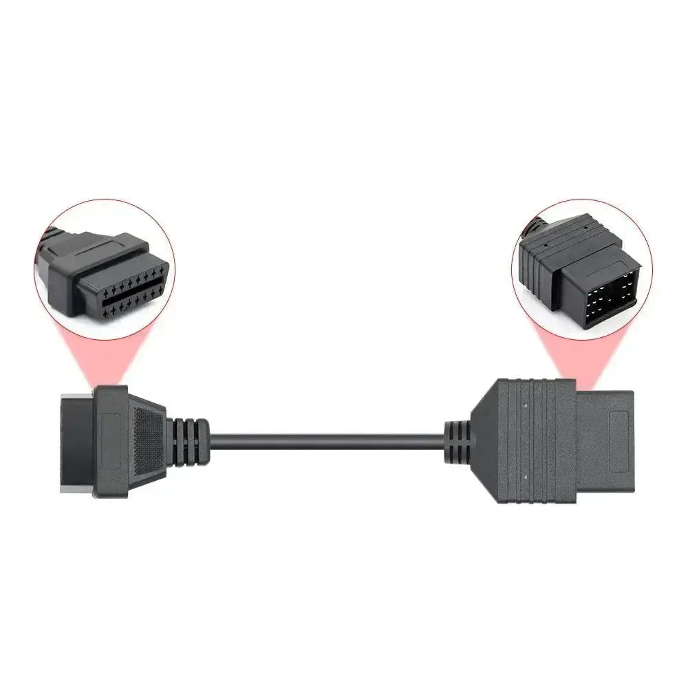 Toyota 17-pins OBD1 – 16-pins OBD2 Kabel adapter | Personenauto