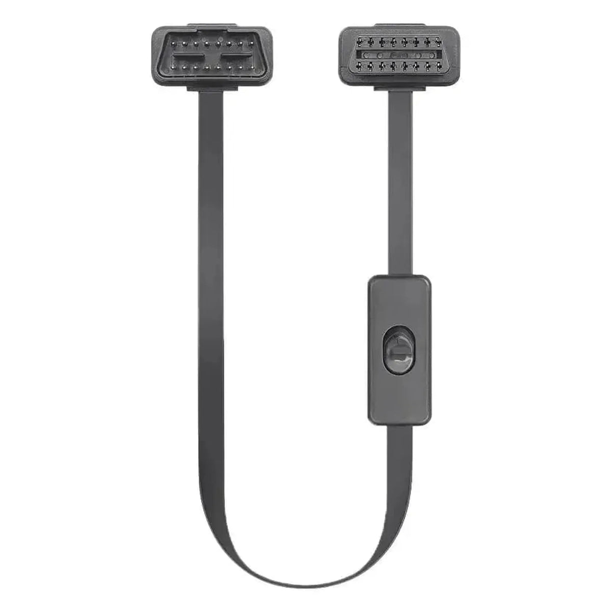16-pinowy płaski kabel przedłużający OBD2 z przełącznikiem (60 cm) | Interfejs
