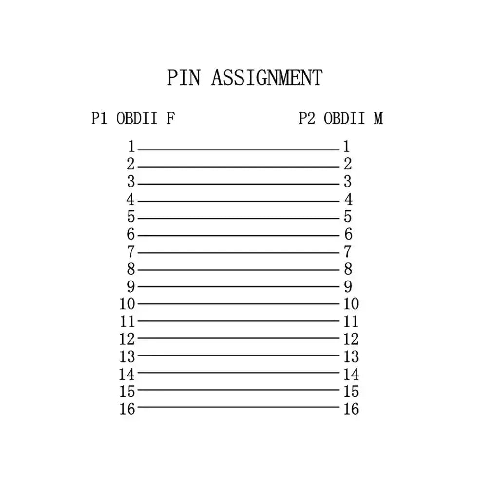 Przedłużacz OBD2 16-pinowy (50 cm) | Interfejs