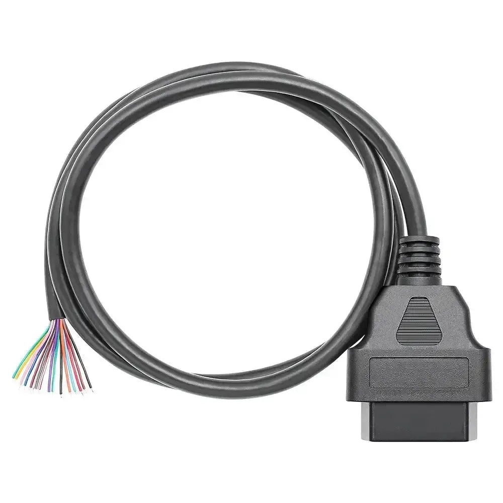 16-pinowa port OBD2 (gniazdo) z 16 otwartymi końcówkami kabli – 100 cm