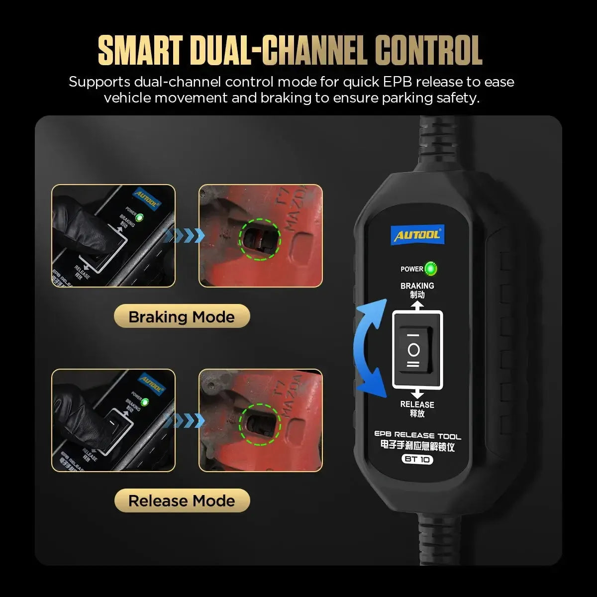Autool BT10 | Elektroniczne narzędzie do odblokowywania hamulca postojowego