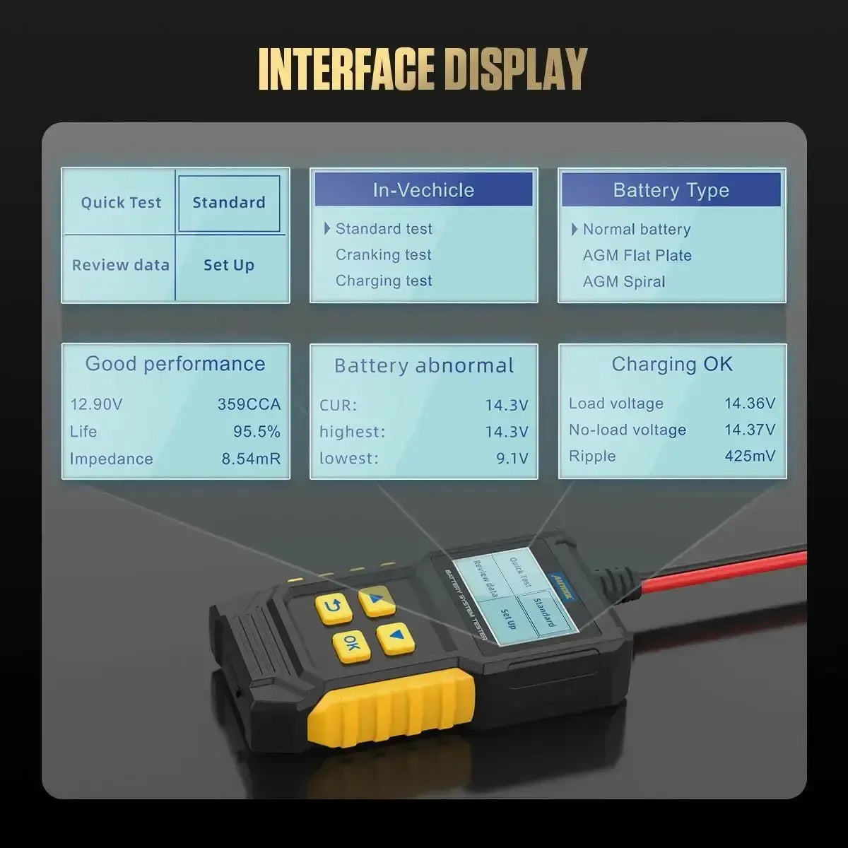 Autool BT360 | Tester akumulatora