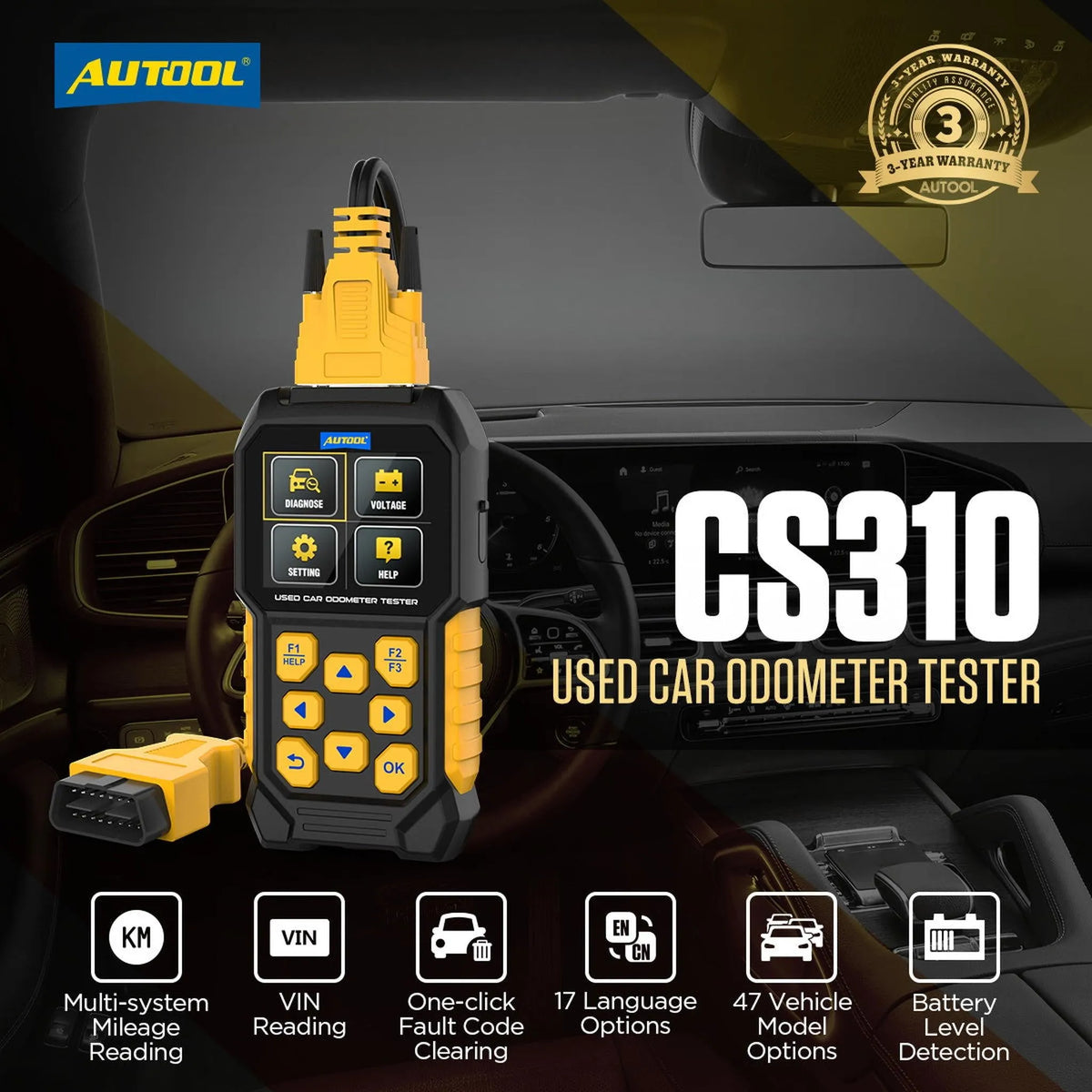 Autool CS310 | Czytnik licznika kilometrów