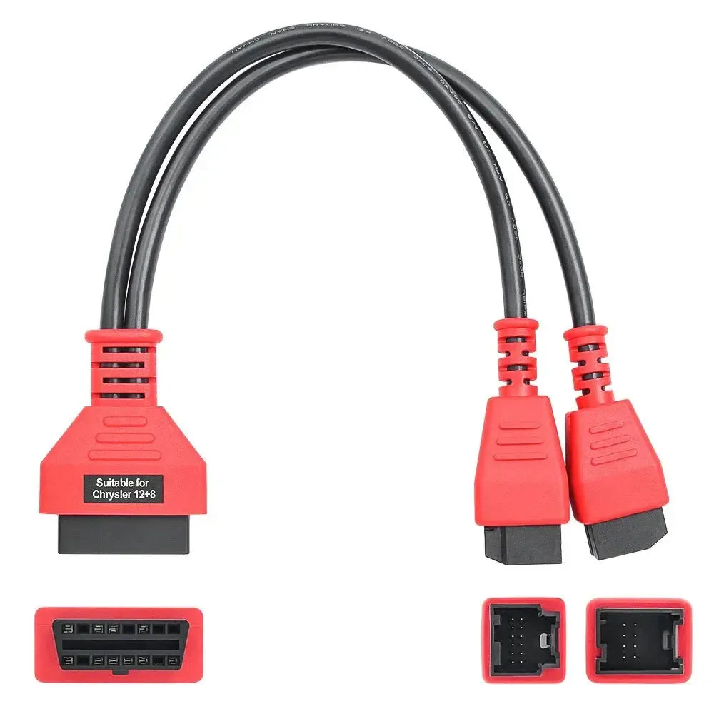 FCA 12+8-pinowy SGW – 16-pinowy OBD2 Kabel adapter | Samochód osobowy