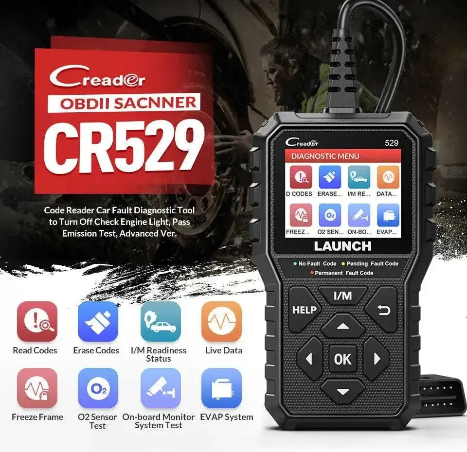 Launch Creader CR529 Samochód Foutcodelezer