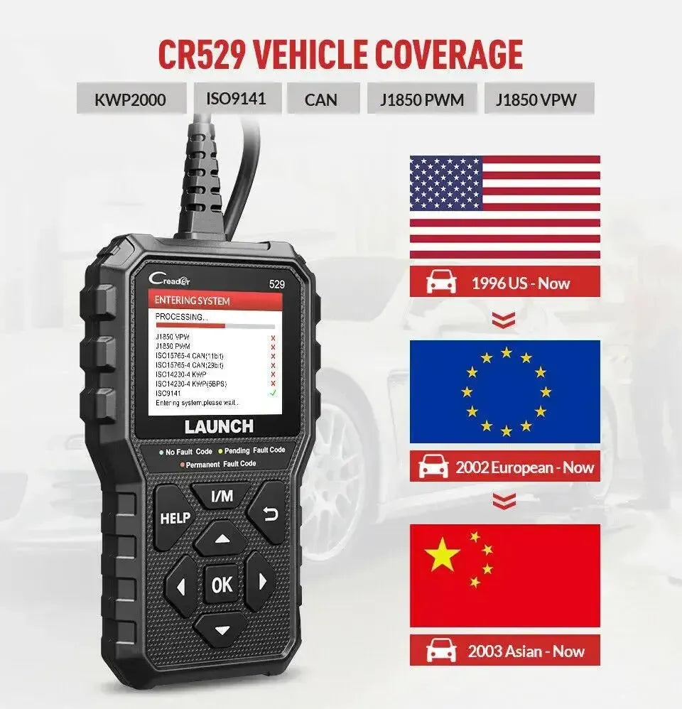 Launch Creader CR529 Samochód Foutcodelezer