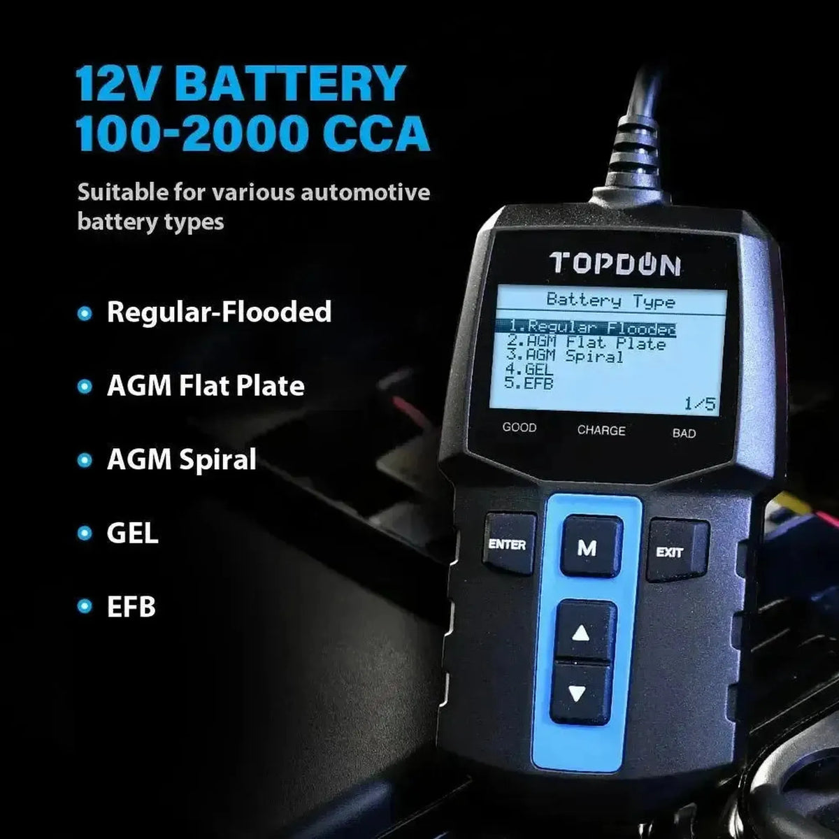 Topdon BT100 | Tester akumulatorów
