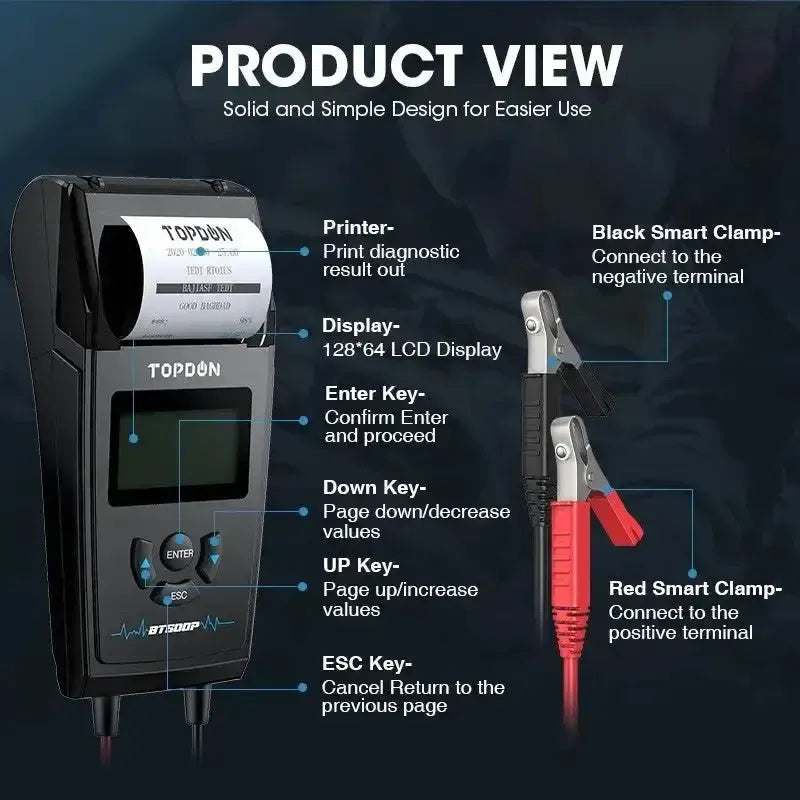Topdon BT500P | Tester akumulatora