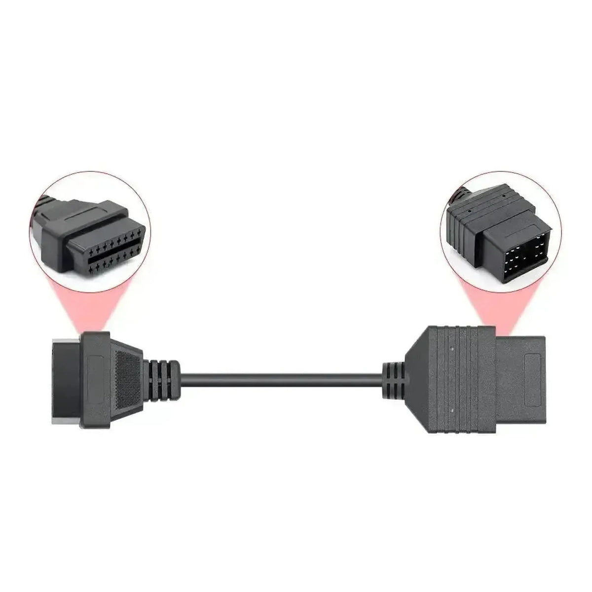 Kabel przejściowy Toyota 17-pin OBD1 – 16-pin OBD2 | Samochody osobowe