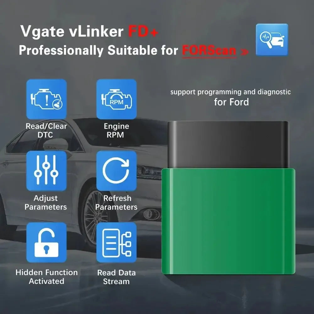 Vgate vLinker FD+ | Interfejs ELM327 (Bluetooth 4.0)