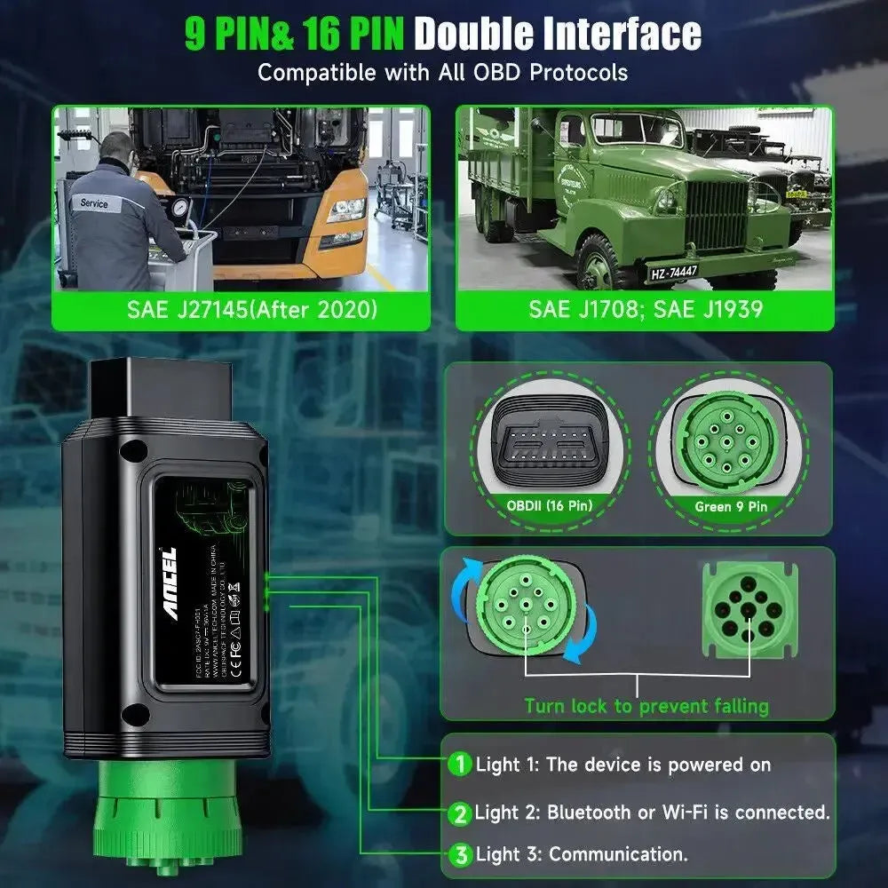 Ancel HD110 Ciężarówka Tester diagnostyczny