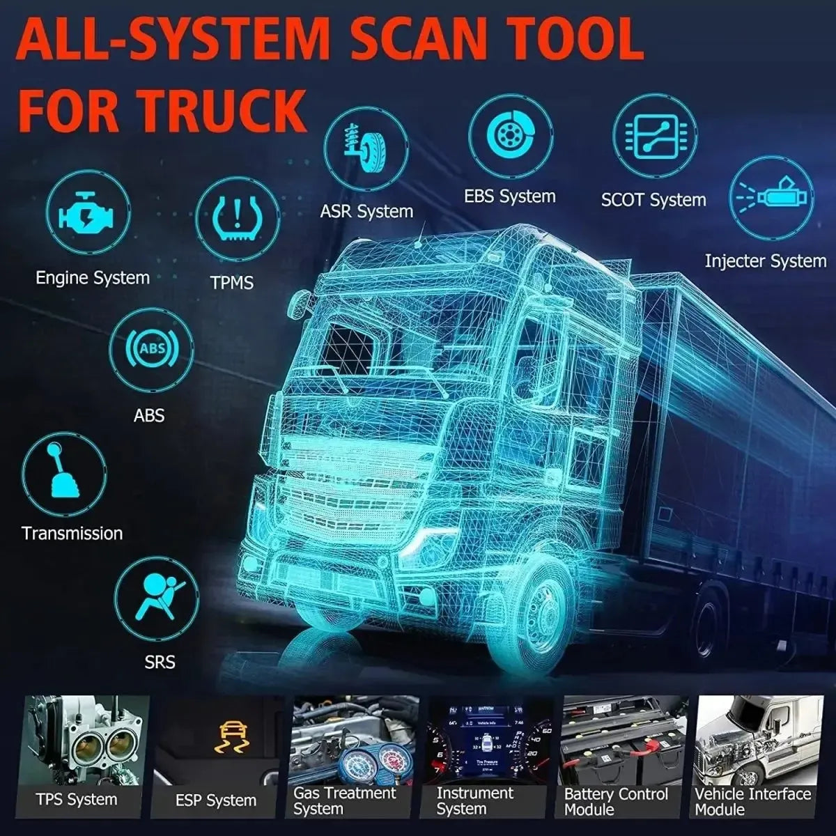 Ancel HD601 Ciężarówka Tester diagnostyczny