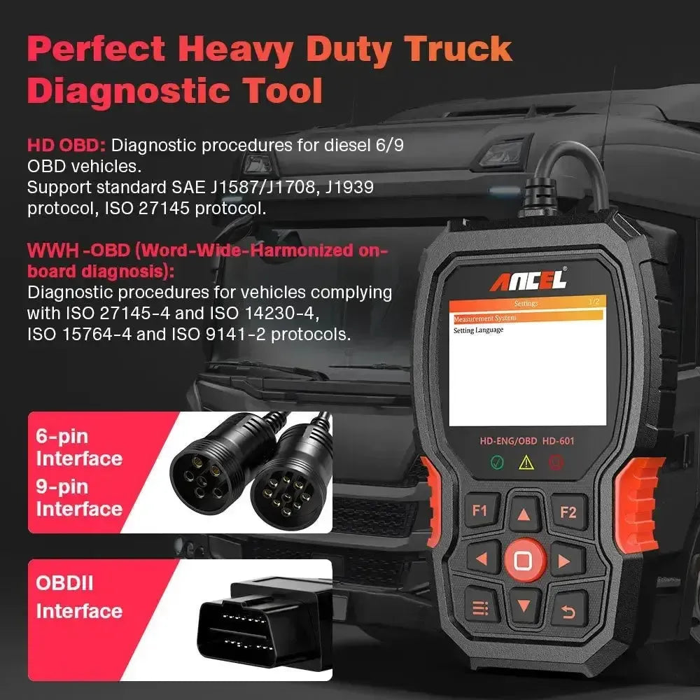 Ancel HD601 Ciężarówka Tester diagnostyczny