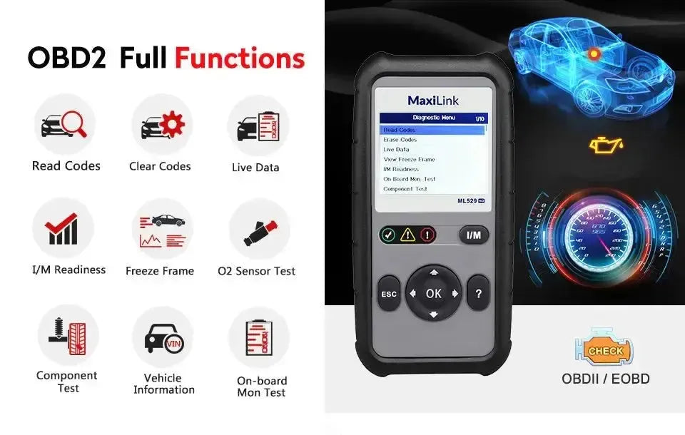 Autel MaxiLink ML529HD Samochód/Ciężarówka Czytnik kodów błędów
