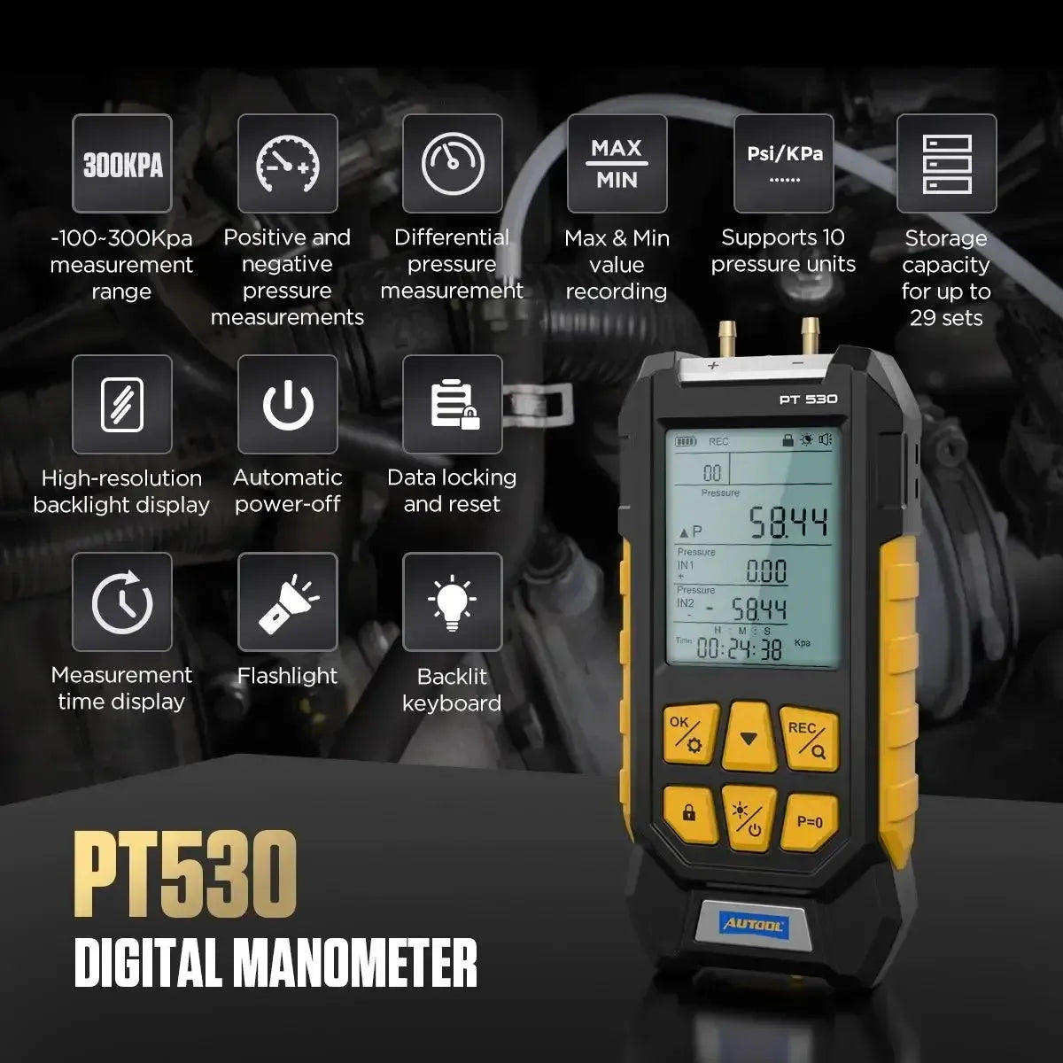 Autool PT530 tester ciśnienia powietrza