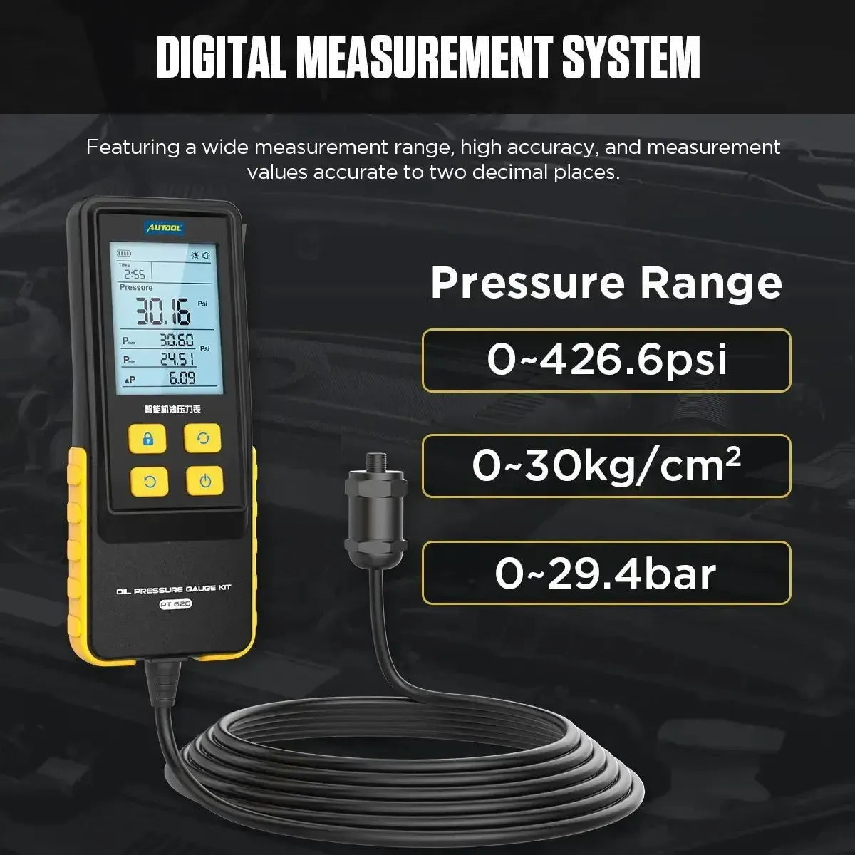 Autool PT620 tester ciśnienia oleju