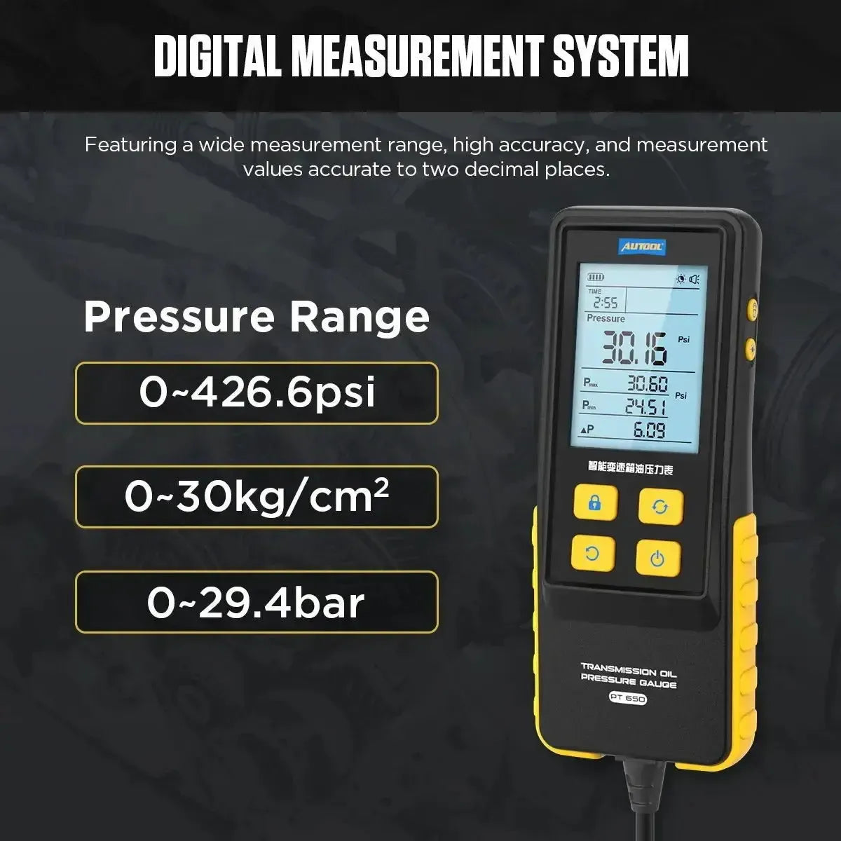 Autool PT650 Tester ciśnienia oleju w skrzyni biegów
