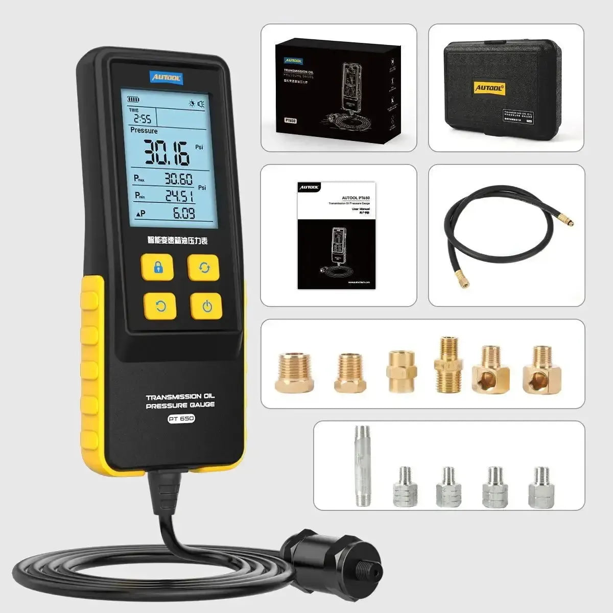 Autool PT650 Tester ciśnienia oleju w skrzyni biegów
