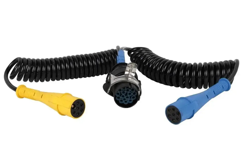 Cojali Iveco 7 Pinów - 15 Pinów Typ-S/N Spirałowy Kabel Przyczepa